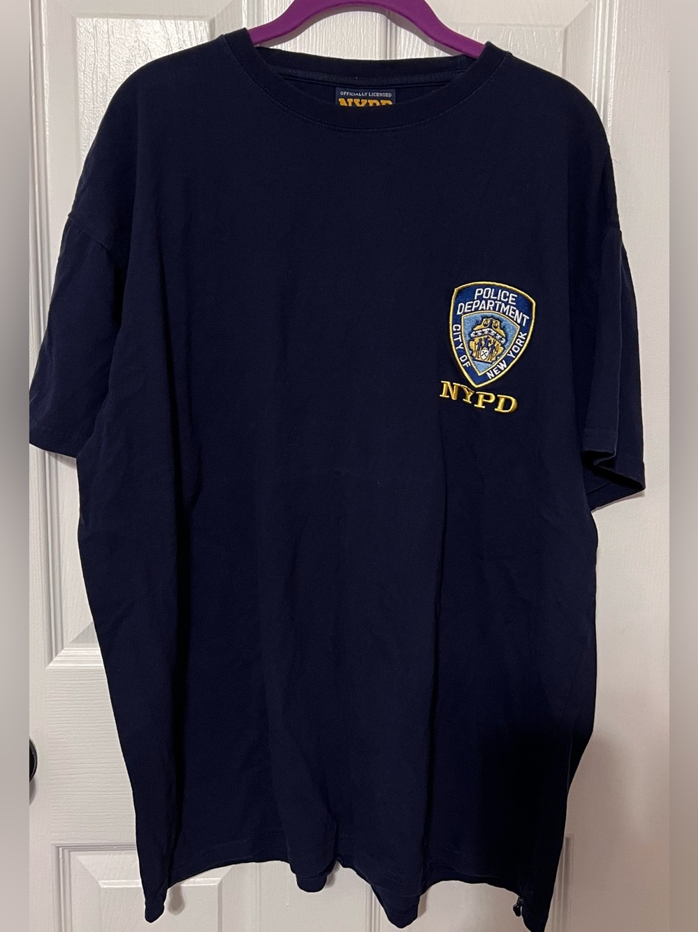 Officially Licensed NYPD Police Department Navy Graphic T-Shirt Men’s XL